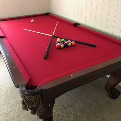 red pool table for sale